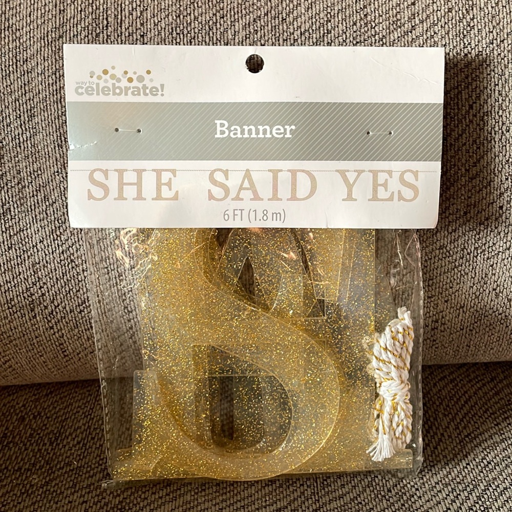 She said yes banner